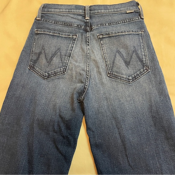 MOTHER- The Rambler Zip Ankle Straight Leg Pants in Dark Wash High Tide Size 27 - Picture 7 of 10